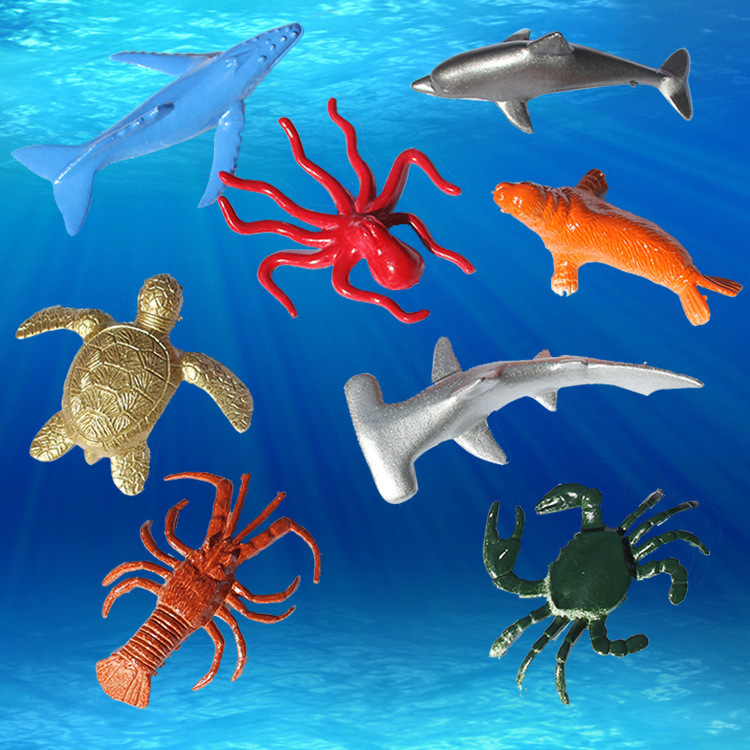 Simulation of wildlife submarine model children's educational plastic toys factory direct wholesale cross-border supply generation