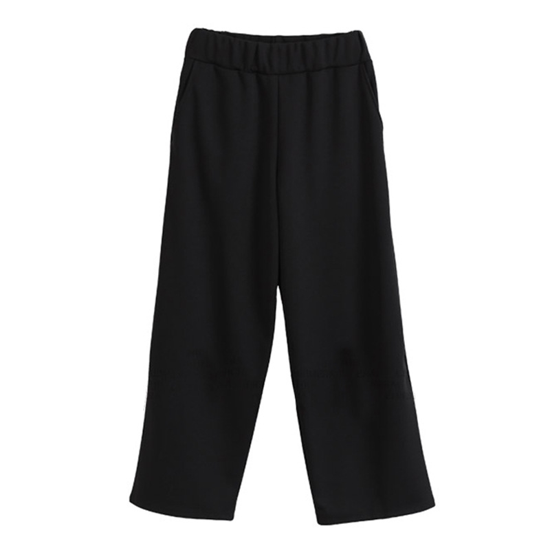 200 Jin 300 Jin Fall/Winter New Hemp Wide Leg Pants Women's Ankle-length Pants Straight Tube Loose High Waist Wide Leg Casual Large Size Plus Fat