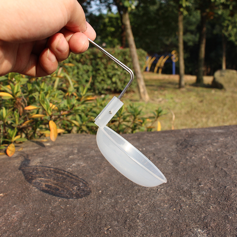 Concave-convex outdoor camping picnic barbecue tableware soup spoon portable folding spoon cover pot accessories tableware AT6376