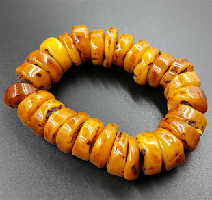 Amber Bracelet Old Beeswax Abacus Bead Bracelet Baltic Goods Beeswax Barrel Bead Bracelet Bracelet
