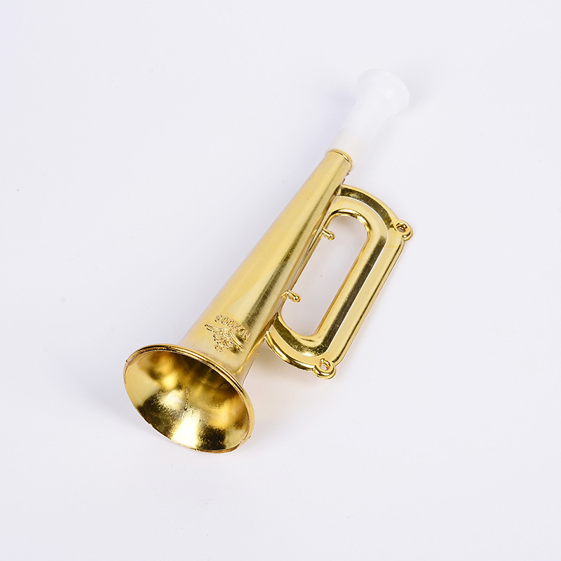 Children's Toy Plastic Horn Gold-plated Electroplated Horn Kidsren's Musical Instrument Night Market Stall Hot Selling Kidsren's Toys