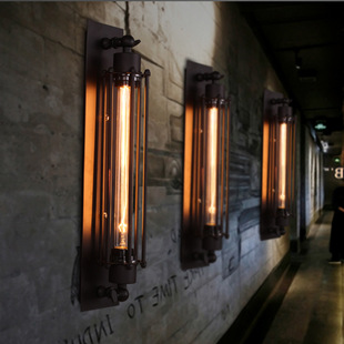 Indoor Antique Edison Flute Wall Lamp Iron American Industrial Style Retro Restaurant Corridor Aisle Lighting Wall Lamp