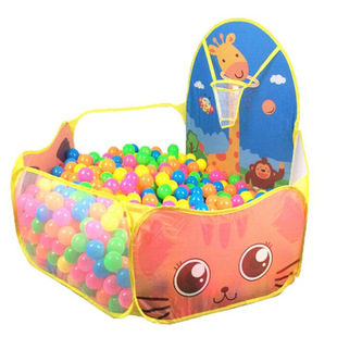 Cartoon giraffe children's ocean ball pool with shooting frame foldable tent indoor game house 0-3 years old
