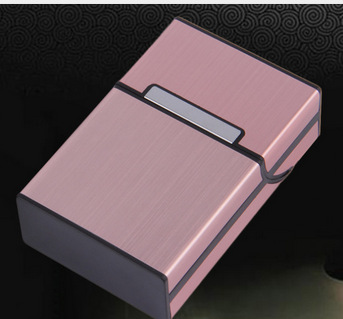 New Aluminum Alloy Cigarette Case Brushed Cigarette Case, Metal Cigarette Case, Magnetic Buckle Cigarette Case Men's Metal Cigarette Case