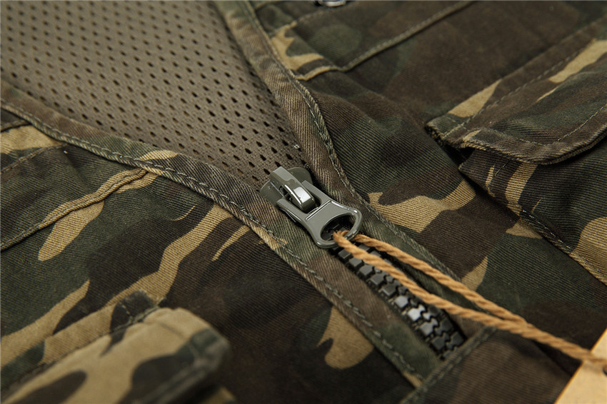 Workwear camouflage reporter photography multi-pocket functional vest fishing vest vest outdoor men's