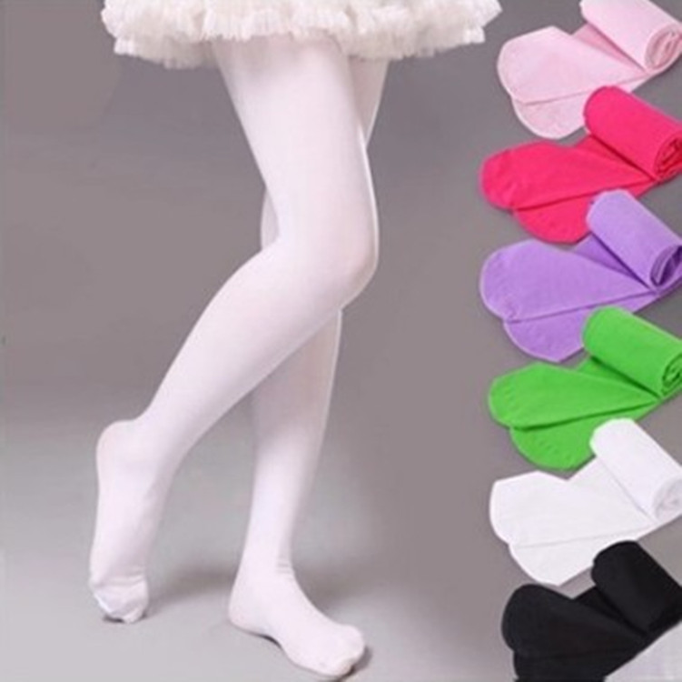 Spring and summer thin children dance socks high elastic Velvet White Stockings large size ballet girls pantyhose wholesale