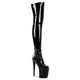 20cm high-heeled patent leather women's boots hate sky high knee high heels nightclub knee boots boots can be customized