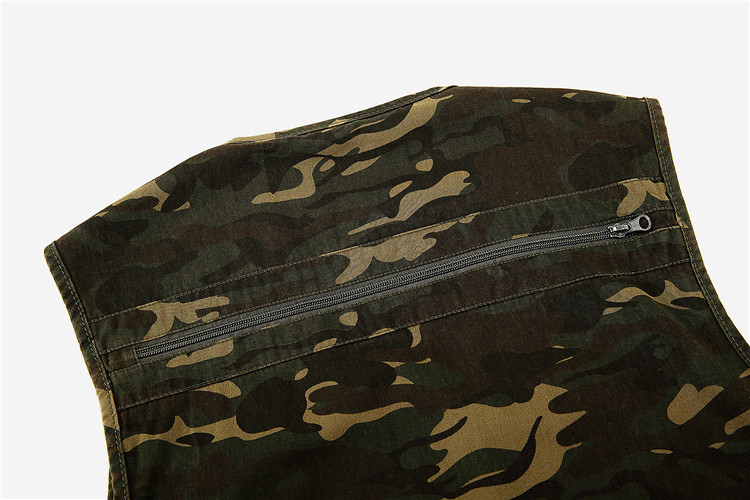 Workwear camouflage reporter photography multi-pocket functional vest fishing vest vest outdoor men's