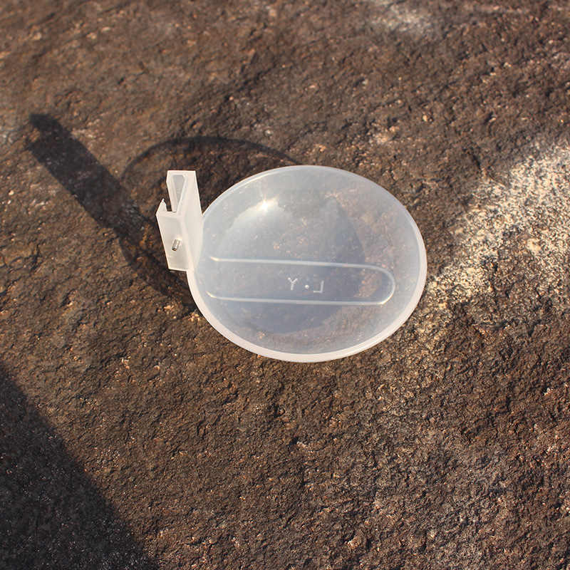 Concave-convex outdoor camping picnic barbecue tableware soup spoon portable folding spoon cover pot accessories tableware AT6376
