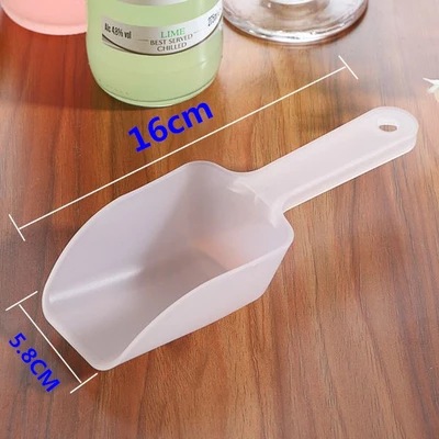 Wholesale thickened PP plastic shovel food grade small ice shovel transparent shovel square mouth flour shovel tea melon seed shovel