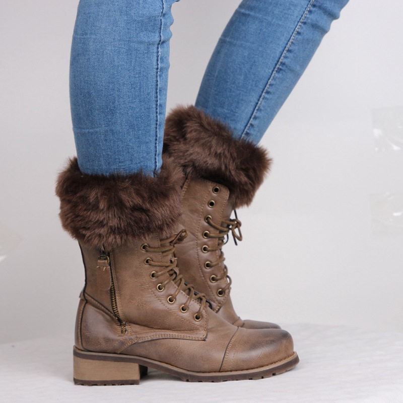 2020 European and American Mao Mao Boots Warm Socks Christmas Mao Foot Cover Short Wool Shoe Cover_voghion.com