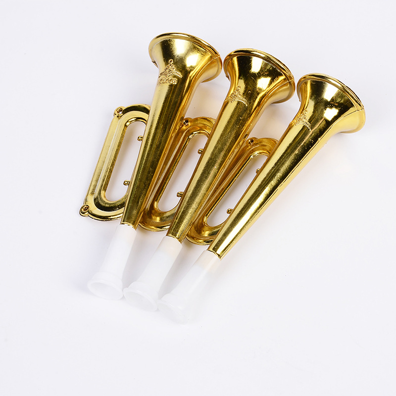 Children's Toy Plastic Horn Gold-plated Electroplated Horn Kidsren's Musical Instrument Night Market Stall Hot Selling Kidsren's Toys