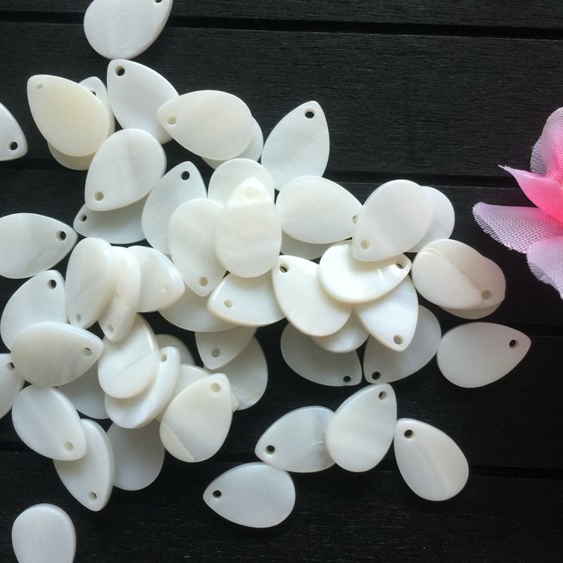 Freshwater Shell water droplets 9x 13mm earrings hairpin step loose beads Hanfu handmade accessories factory outlet