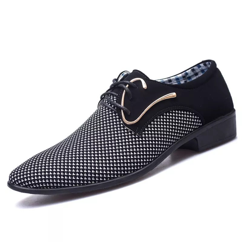 The new casual shoes men's business formal leather shoes wedding shoes fashion scrub lace men's shoes wholesale