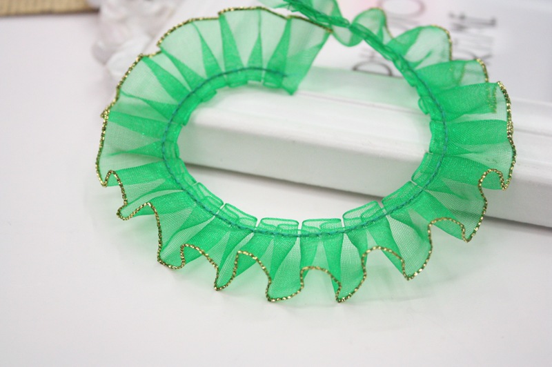 Spot DIY2cm single gold-edged yarn with toy woven skirt lace craft jewelry accessories discount lace