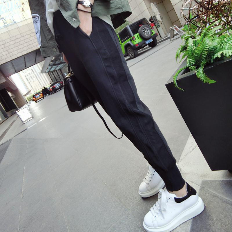 2025 Plain Color Women's Pants Spring and Autumn New Sports Pants Slimming Matchable Casual Long Pants Korean Version Student Mini-Halter Pants