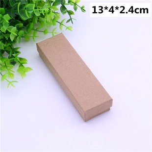 Printable logo cover pendant small gift box retro Kraft paper bracelet box jewelry box wholesale