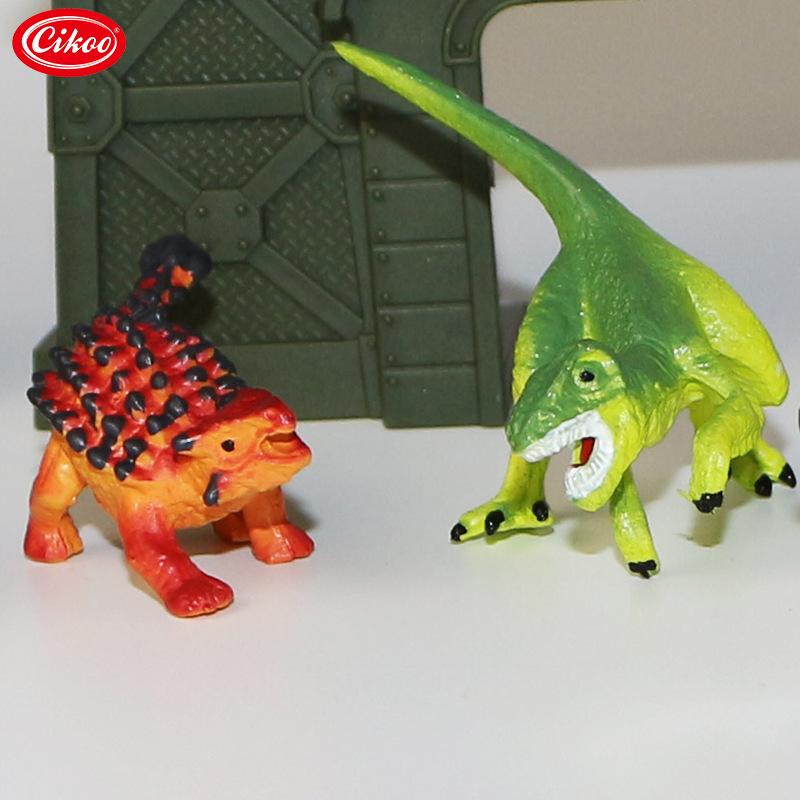 Cikoo Jurassic dinosaur toy ancient land animal mini dinosaur simulation solid model science and education
