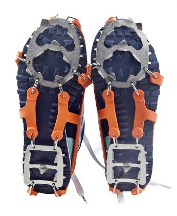 Outdoor 18-tooth Silicone Ice Claw Manufacturers Stainless Steel Mountain Climbing Snow Non-slip Shoe Cover Rock Climbing Ice Climbing Ice Claw Large Teeth