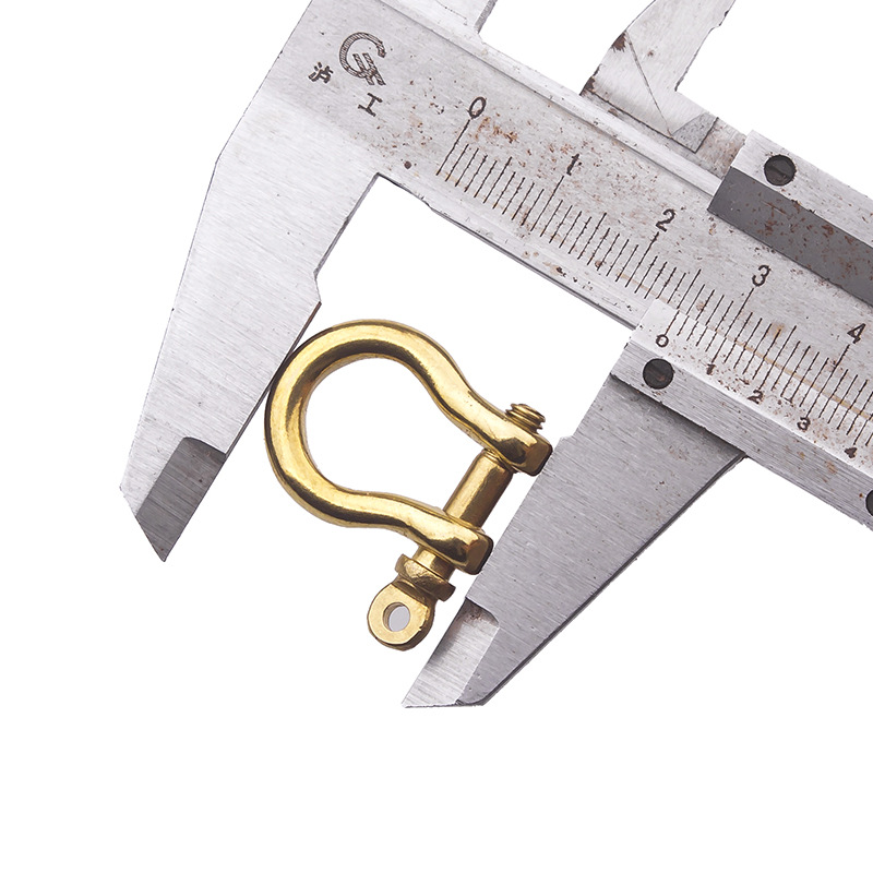 Pure copper U-shaped hook financial cloth buckle cattle brass key chain pure copper key chain personality diy accessories