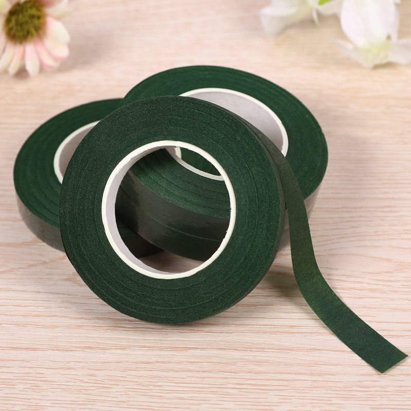 Factory direct supply floral tape strong high adhesive packaging material bouquet gardening green tape DIY material