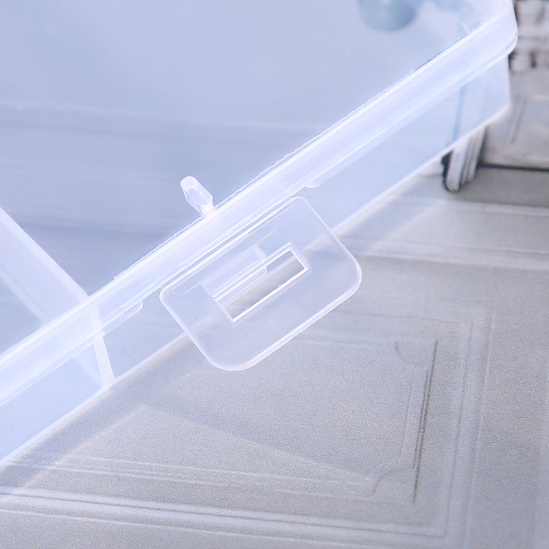 Transparent Plastic 3 Box Rectangular Jewelry Tool with Fish Hook Sample Parts Box First Fishing Gear Packaging Storage Box