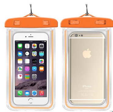 Luminous waterproof bag swimming waterproof mobile phone bag fluorescent mobile phone waterproof case outdoor luminous mobile phone takeaway