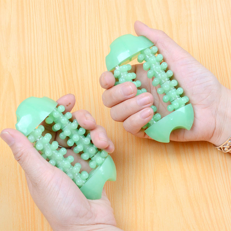 Hand palm massager 080424 acupuncture points meridian massage roller with scraping plate massage ball wheel Jade hand