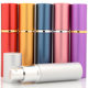 In stock wholesale electrochemical aluminum perfume bottle 10ml portable spray empty bottle glass liner packing factory printing logo