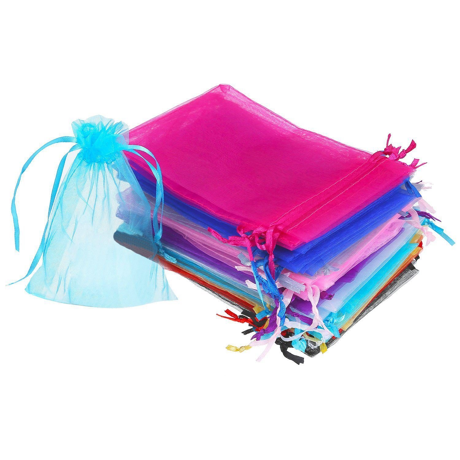 Drawstring Corset Jewelry Bag Solid Color Candy Bag Organza Gift Bag Cosmetic Bag Mesh Corset Pocket in stock