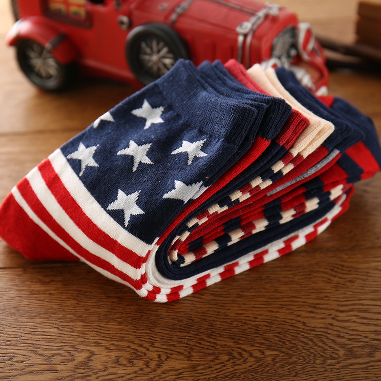 Socks men's spring and autumn men's socks British style casual cotton socks flag business men's socks manufacturers wholesale