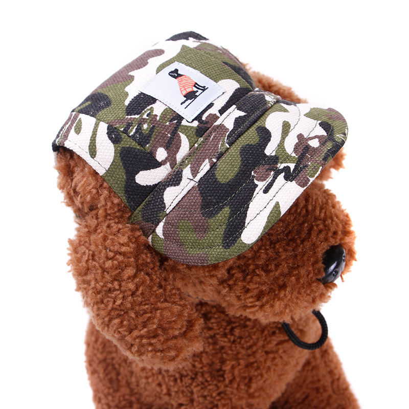 in stock Dog Hat Pet Going Out Hat Dog Leaky Ear Cap Pet Beret Baseball Cap Teddy Duck Tongue Hat