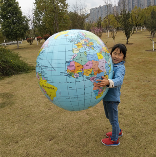 90cm大サイズの空気入り地球儀教育道具立体英語版地図ボール児童地理啓蒙教具|undefined