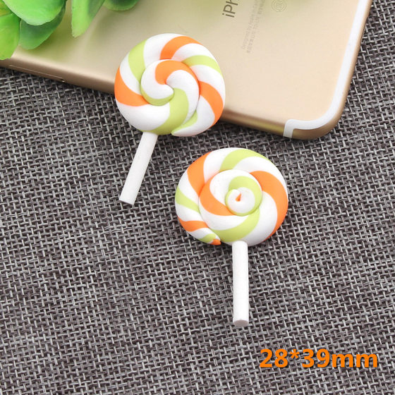 Soft Pottery Lollipop Cream Mobile Phone Shell Accessories Food Play diy Accessories Slime diy Lollipop Accessories