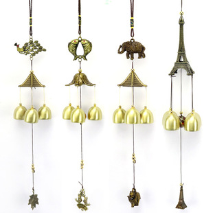 New Pastoral Copper Alloy Wind Bell Buddha Hanging Home Door Decoration Tourist Area Metal Bell Decoration Hanging Pendant