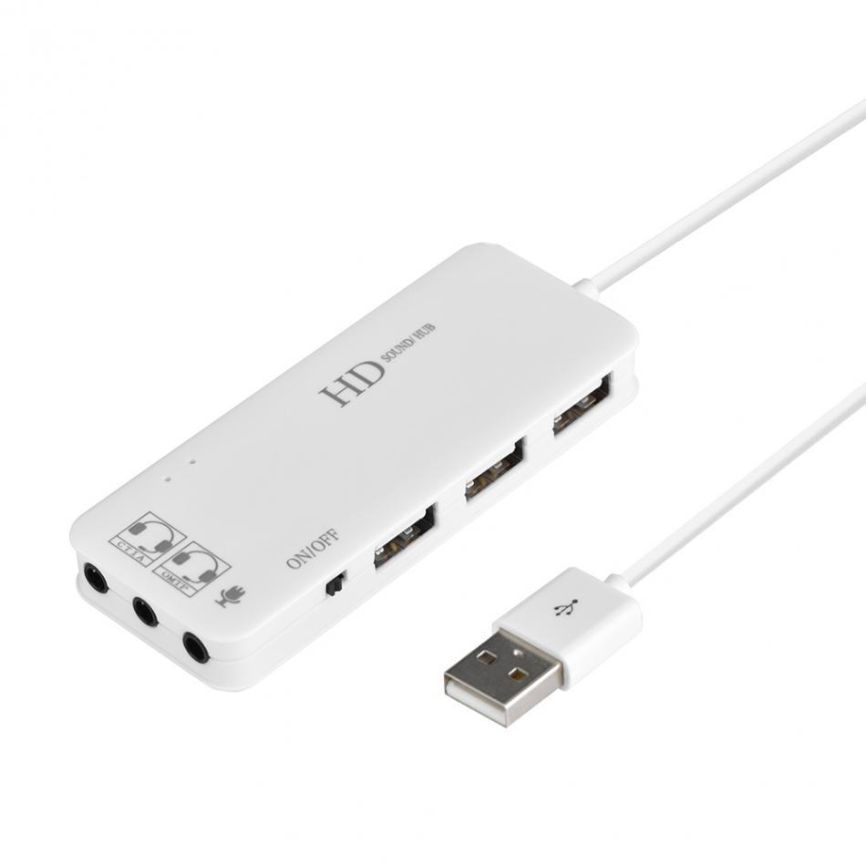 DM-HD37 support single-hole 3.5mm headset USB 7.1 sound card 2.0 HUB 3-port HUB drive-free