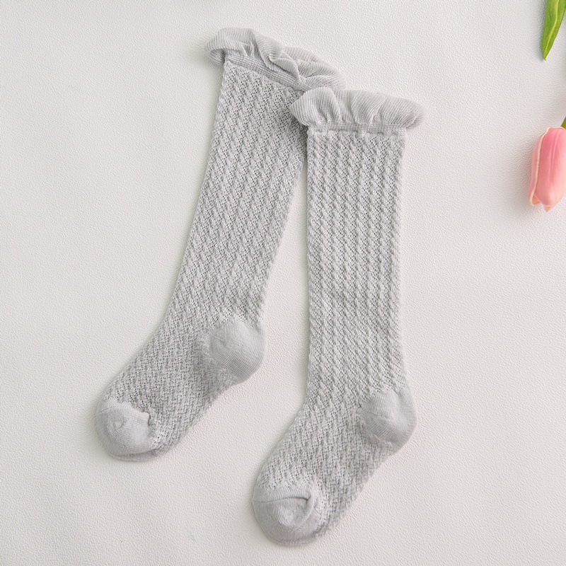 Summer mesh breathable baby socks knee air conditioning mosquito socks 0-1-2-3 years old children high tube baby stockings