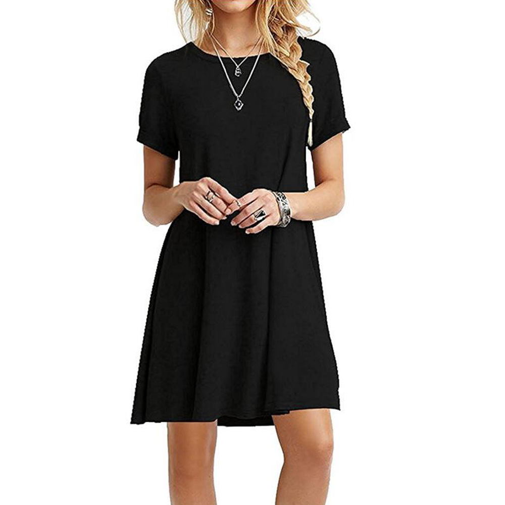 shopee Amazon European and American short sleeve dress wish explosions ebay women's new cross-border e-commerce hot sale
