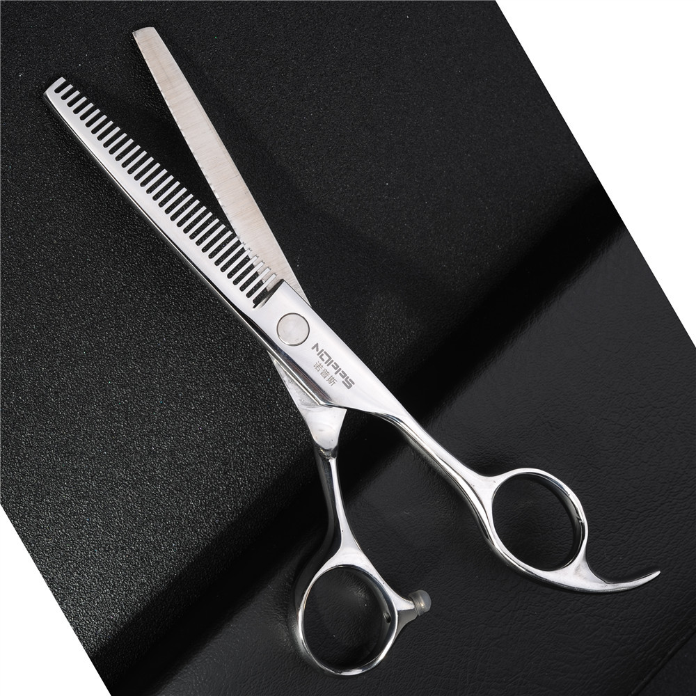 6 inch black silver hair stylist professional hairdressing scissors flat cut tooth scissors thin cut
