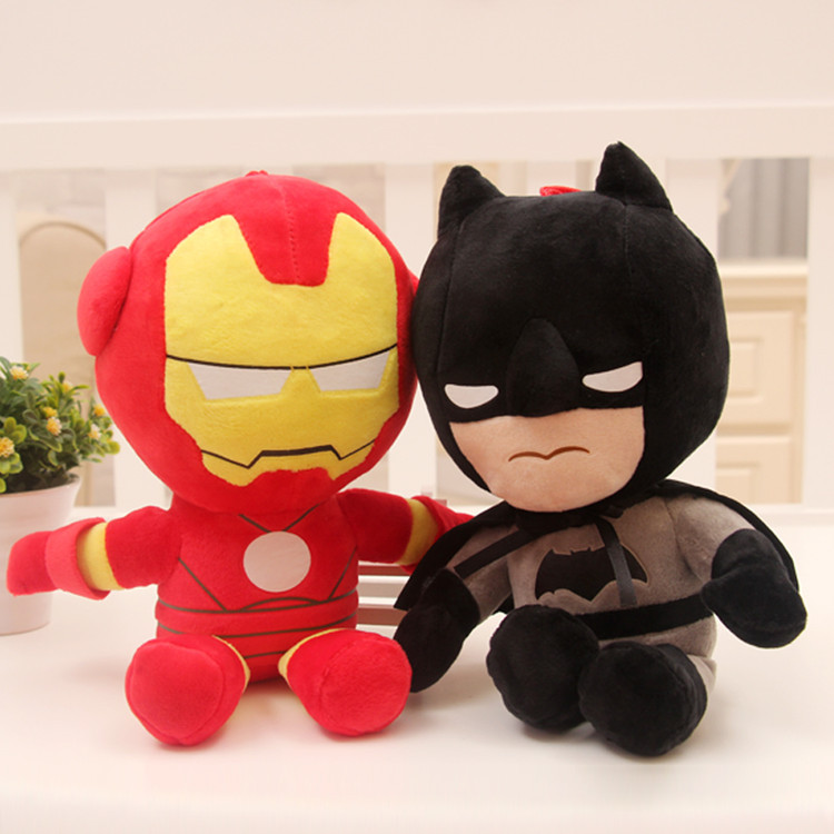 Avengers doll hero plush toy doll Spider-Man Iron Man Captain America doll Big Small size