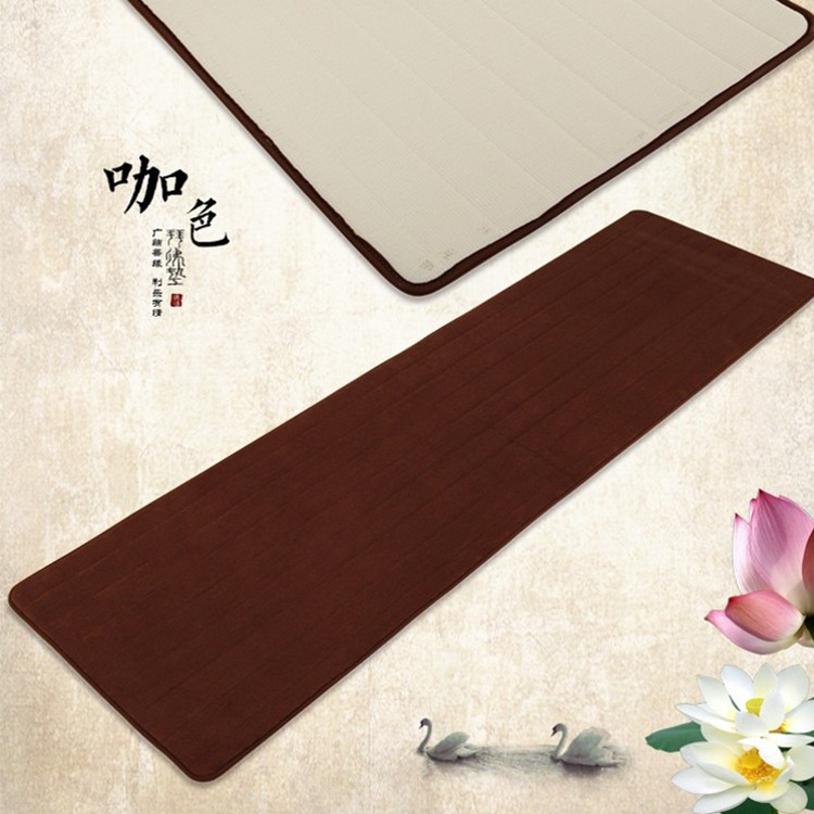 Wholesale coral fleece padded big worship mat meditation mat Buddha worship mat knock big head mat meditation confessional mat kneeling mat Futon