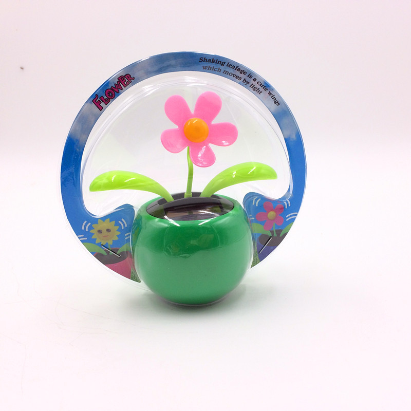 Solar car ornaments swing piece Apple flower light source swing mixed flower head doll car jewelry gift making LOGO