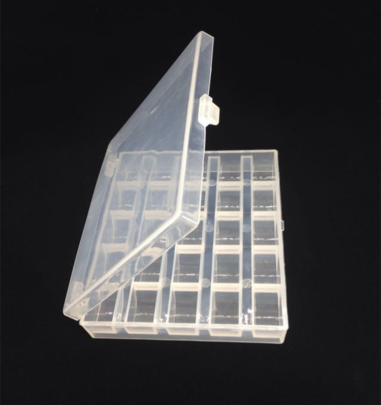 Bobbin box quality 25 grid plastic transparent bobbin box storage box sewing machine household bobbin box