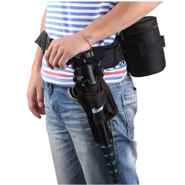 SLR Camera Fixed Belt Multifunctional Storage Photography Belt Mountaineering Lens Bag Hanging Buckle Belt Accessory Bag