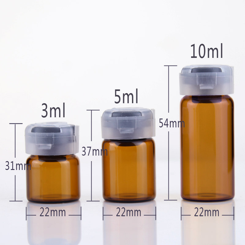 Brown vials 3ml 5ml 10ml freeze-dried powder vials glass vials ampoules brown vials