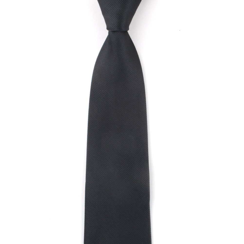 Men's tie cross-border polyester silk 8cm dress solid color fine thread jacquard collar pole spot wholesale one