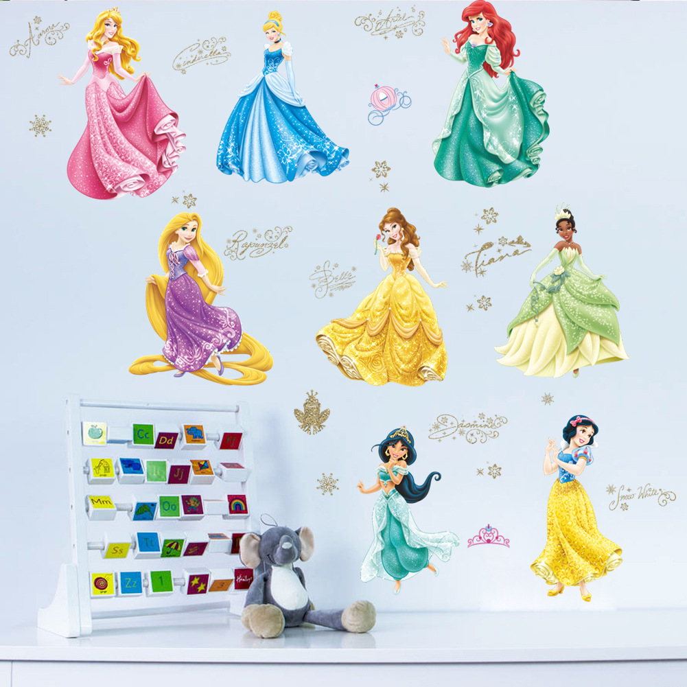 New 14151 Cartoon Snow White Children's Room Kindergarten Environment Layout Removable Wall Sticker Sticker