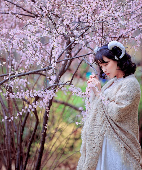 Mori girl sheep horn headdress shooting DIY hairband antler studio props hairpin clip headband can be customized