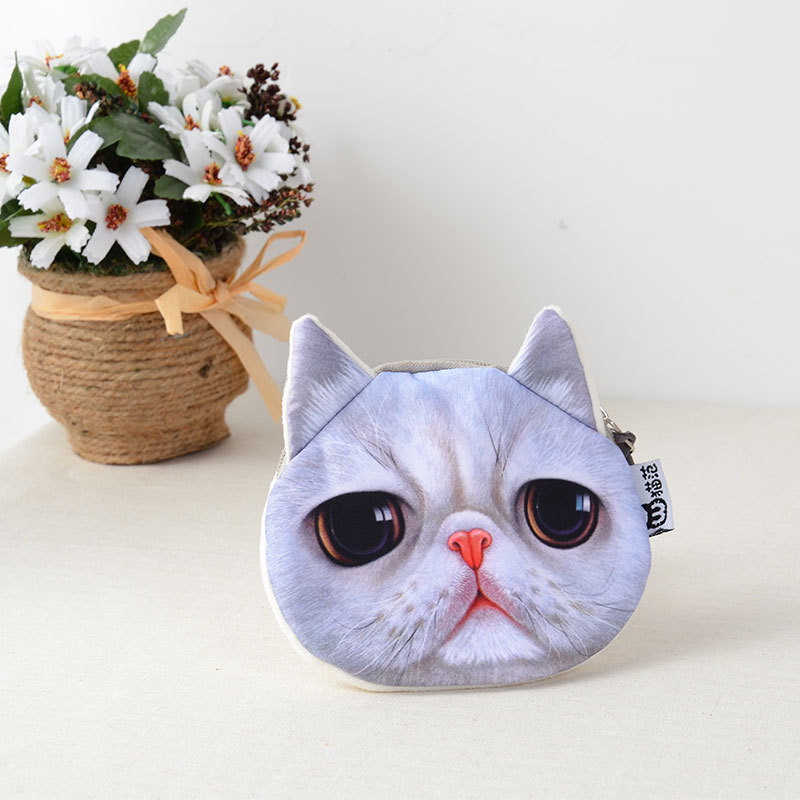 Ten yuan store supply a generation of cat cute small change purse cat cartoon small gift change purse