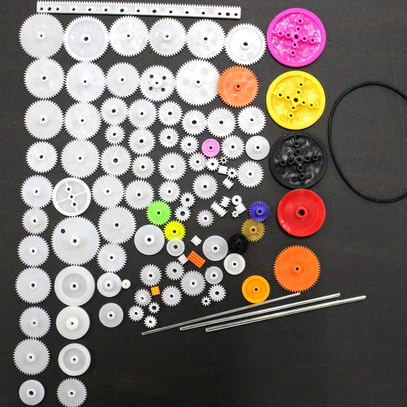 106 kinds of plastic gear rack rubber band plastic gear belt driving wheel diy plastic gear